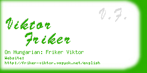 viktor friker business card